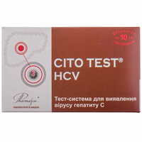 Тест Cito Test HCV для определения антител к вирусу гепатита С в цельной крови, сыроватке и плазме 1 шт.