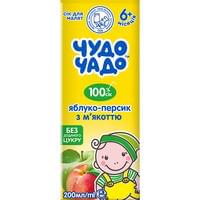 Сік дитячий Чудо-чадо Яблуко-персик з м'якоттю без цукру 200 мл