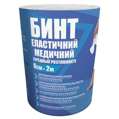 Бинт еластичний Teta середньої розтяжності 2 м х 8 см