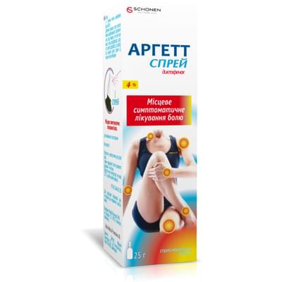 Аргетт спрей нашкірн. 4% по 25 г (флакон)