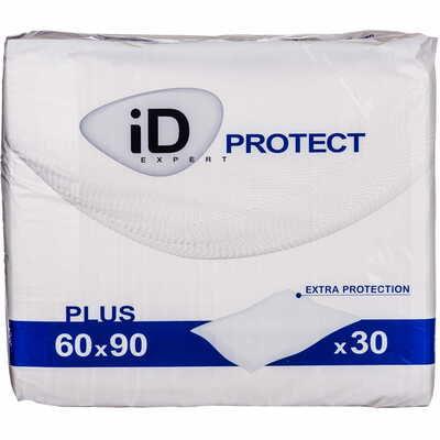 Пеленки гигиенические впитывающие ID Protect plus 60 см x 90 см 30 шт.