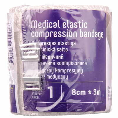 Бинт эластичный Lauma модель 1 компрессионный средней растяжимости 3 м х 8 см