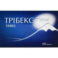 Трібекс таблетки по 750 мг №60 (6 блістерів х 10 таблеток)