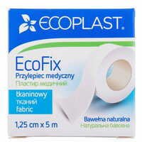 Пластир медичний Ecoplast ЕкоФікс на тканинній основі 1,25 см x 500 см 1 шт.