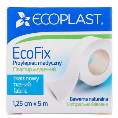 Пластырь медицинский Ecoplast ЭкоФикс на тканевой основе 1,25 см x 500 см 1 шт.