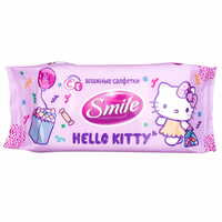 Серветки вологі Smile Hello Kitty для всієї родини 60 шт.