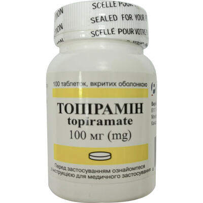 Топірамін таблетки по 100 мг №100 (флакон)