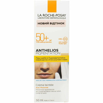 Крем для лица солнцезащитный La Roche-Posay Anthelios SPF 50+ со светлым тонирующим эффектом 50 мл