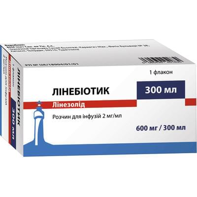 Лінебіотик розчин д/інф. 2 мг/мл по 300 мл (флакон)