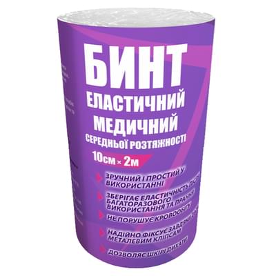 Бинт еластичний Teta середньої розтяжності 2 м х 10 см