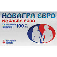 Новагра Євро таблетки по 100 мг №4 (блістер)