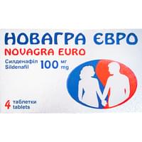 Новагра Євро таблетки по 100 мг №4 (блістер)