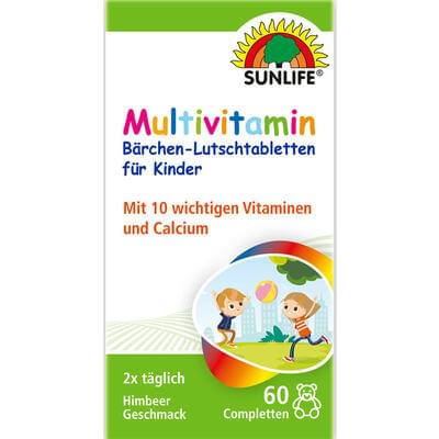 Sunlife Мультивітамін + Кальцій та вітамін Д3 для дітей пастилки №60 (блістер)