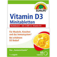 Sunlife Витамин Д3 таблетки по 2500 МЕ №60 (флакон)