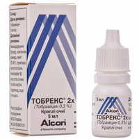 Тобрекс 2Х краплі очні 3 мг/мл по 5 мл (флакон)
