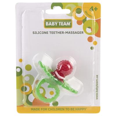 Прорізувач-масажер Baby Team 4007 Малинка силіконовий з 4-х місяців