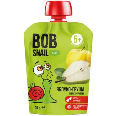 Пюре фруктовое Bob Snail Яблоко-груша с 5-ти месяцев 90 г