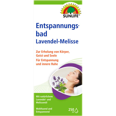 Sunlife Entspannungsbad Lavendel-Melisse добавка для ванни з оліями лаванди та меліси розслаблююча по 250 мл (флакон)