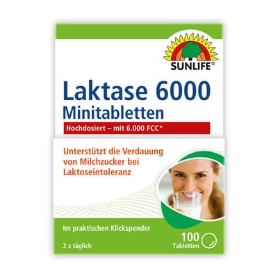 Sunlife Лактаза 6000 таблетки №100 (контейнер)