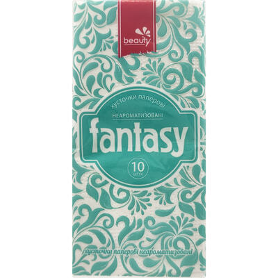 Платочки бумажные Fantasy Beauty 3-х слойные без аромата 10 шт.