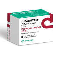 Пірацетам-Дарниця розчин д/ін. 200 мг/мл по 5 мл №10 (ампули)