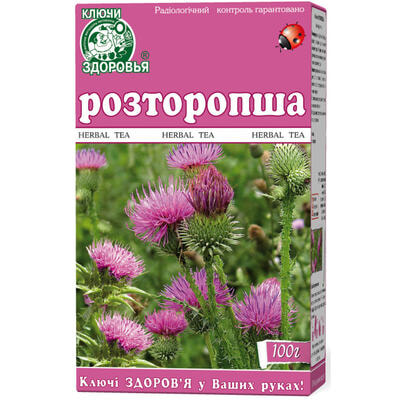 Расторопши трава Ключі Здоров`я по 100 г (коробка з внутр. пакетом)