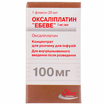 Оксаліплатин "Ебеве" концентрат д/інф. 5 мг/мл по 20 мл (100 мг) (флакон)