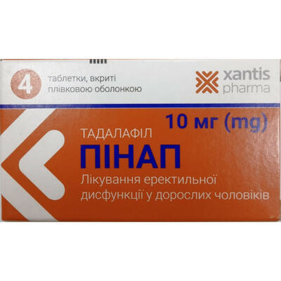 Пинап таблетки по 10 мг №4 (блистер)