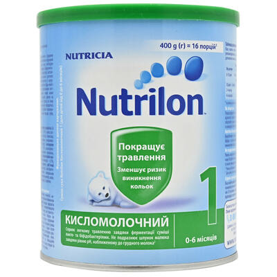 Смесь сухая молочная Nutrilon Кисломолочный 1 от 0 до 6 месяцев 400 г