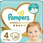 Подгузники Pampers Premium Care Maxi размер 4, 9-14 кг, 52 шт.