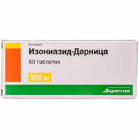 Изониазид-Дарница таблетки по 300 мг №50 (5 блистеров х 10 таблеток)