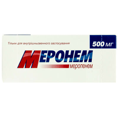 Меронем порошок д/ин. по 500 мг №10 (флаконы)