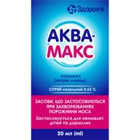 Аквамакс спрей назал. 0,65% по 20 мл (флакон)