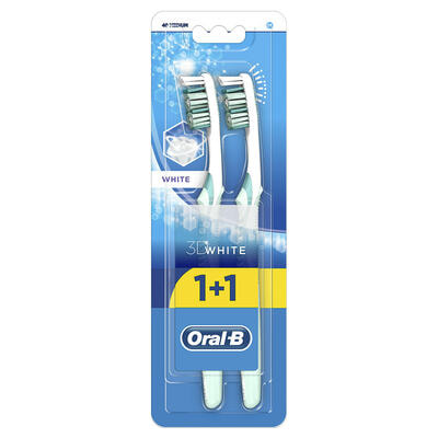 Зубна щітка Oral-B 3D Advantage White середньої жорсткості 2 шт.