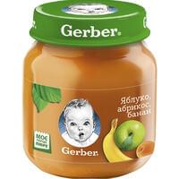 Пюре фруктовое Gerber Яблоко, абрикос и банан с 6-ти месяцев 130 г