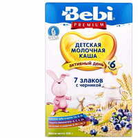 Каша молочная Kolinska Bebi Premium 7 злаков с черникой с 6-ти месяцев 200 г
