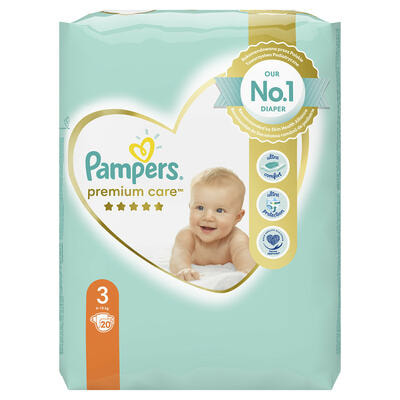 Підгузки Pampers Premium Care Midi розмір 3, 6-10 кг, 20 шт.