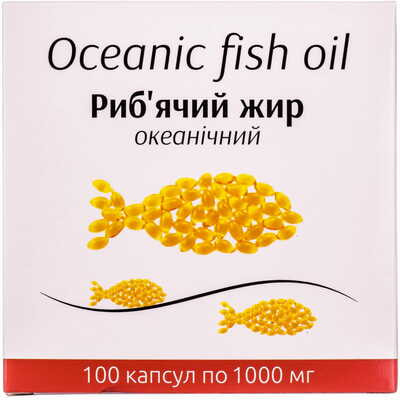 Риб`ячий жир океанічний капсули по 1000 мг №100 (10 блістерів х 10 капсул)