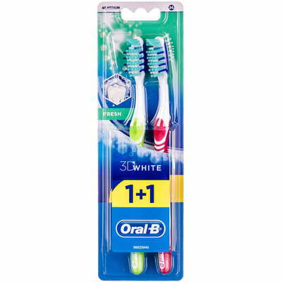 Зубная щетка Oral-B 3D White Свежесть средней жесткости 2 шт.