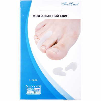 Клин силиконовый Foot Care SA-9011 межпальцевый размер М 35-38 пара