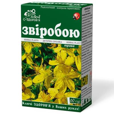 Звіробою трава Ключі Здоров`я по 60 г (коробка з внутр. пакетом)