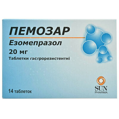 Пемозар таблетки по 20 мг №14 (2 блістери х 7 таблеток)