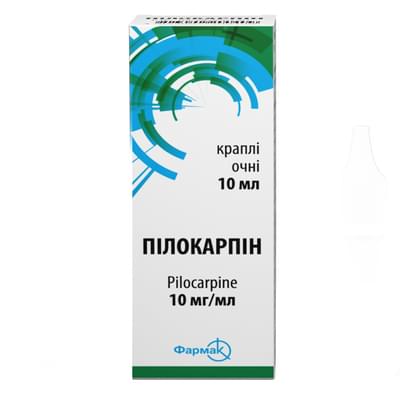 Пілокарпін краплі очні 10 мг/мл по 10 мл (флакон)