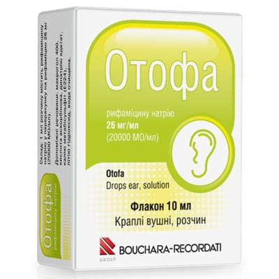 Отофа краплі вушн. 20000 МО/мл по 10 мл (флакон)