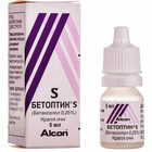 Бетоптик S капли глаз. 0,25% по 5 мл (флакон)