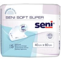 Пеленки гигиенические впитывающие Seni Soft Super 40 см х 60 см 5 шт.