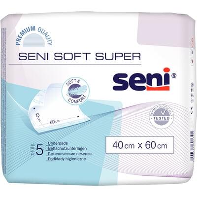 Пелюшки гігієнічні поглинаючі Seni Soft Super 40 см х 60 см 5 шт.