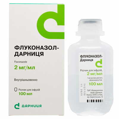 Флуконазол-Дарниця розчин д/інф. 2 мг/мл по 100 мл (флакон)